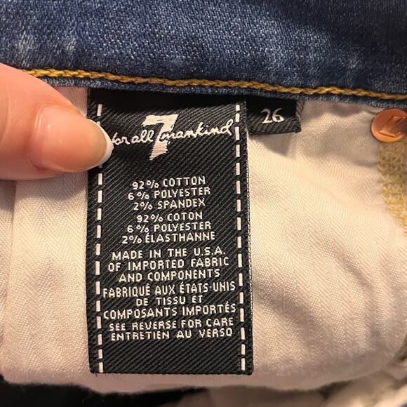 7 for all Mankind Women’s High Rise Skinny Ankle Jeans Size 26 - Picture 8 of 10